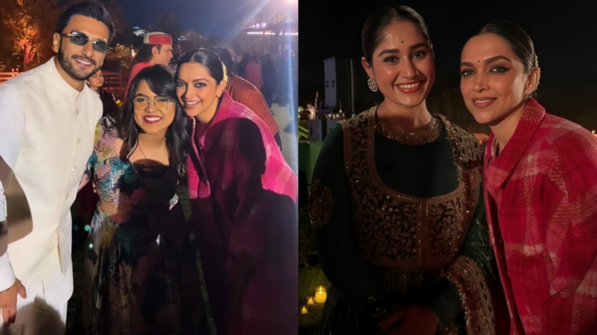 साड़ी पर गजरा, बिंदी-पिंक कोट…दीपिका का देसी-मॉडर्न लुक, रणवीर संग की मस्ती, VIDEO