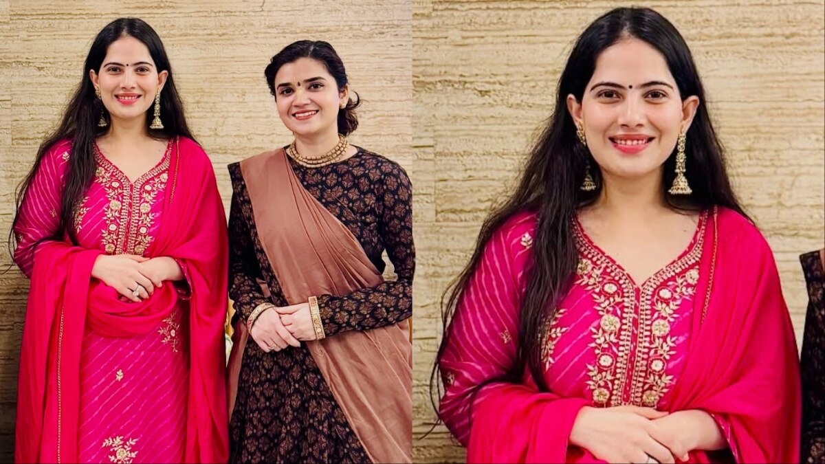 जया किशोरी गुलाबी सूट में लगीं खूबसूरत, सादगी भरा लुक हुआ वायरल! PHOTOS