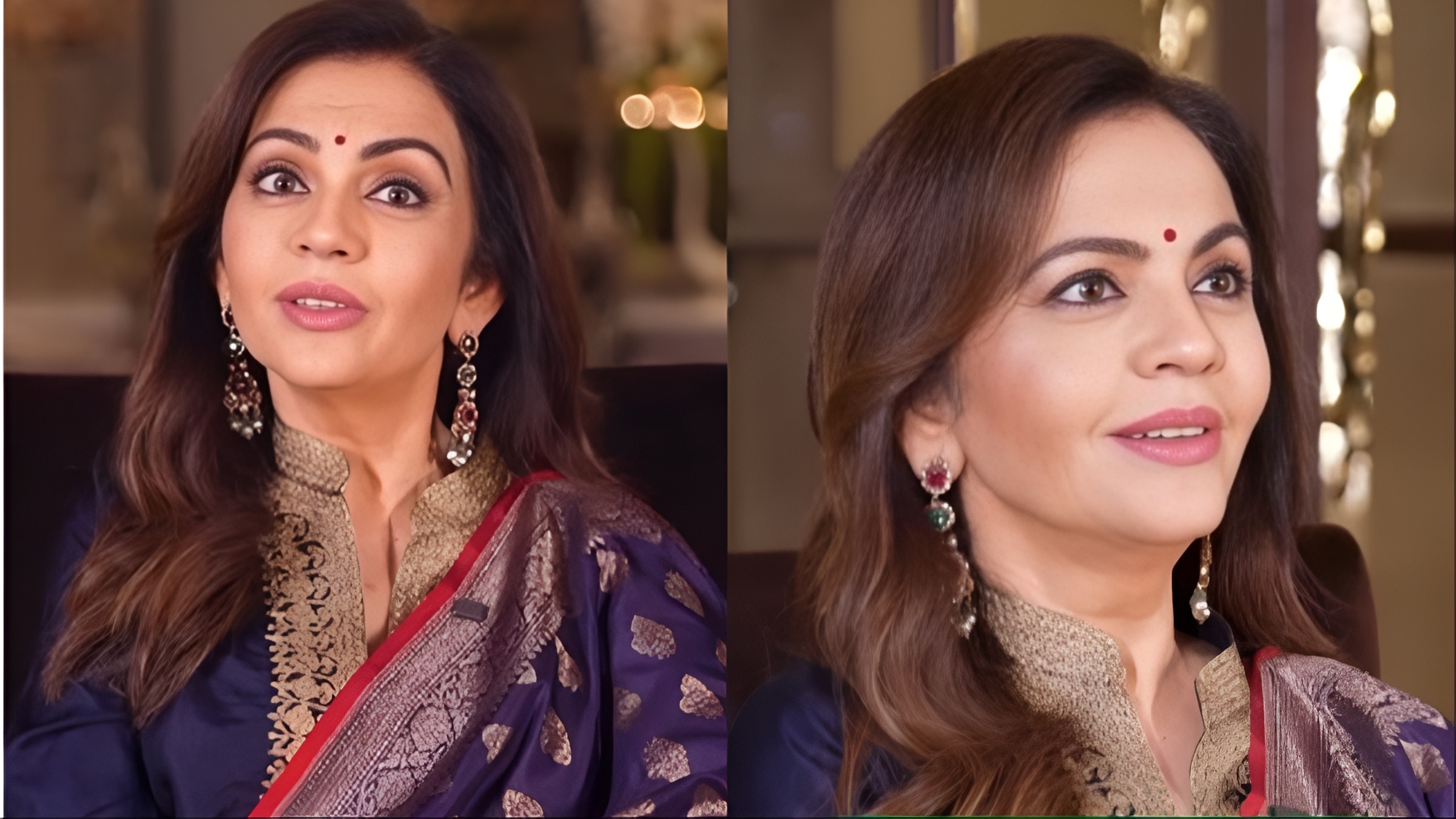 सिल्क सूट में नीता अंबानी दिखीं बेहद गॉर्जियस, रिलायंस फाउंडेशन की जीत पर जताई खुशी