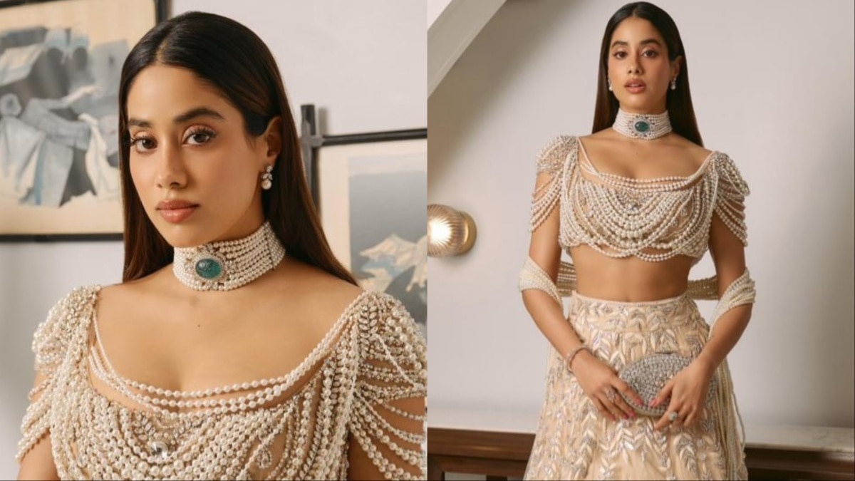 पर्ल ब्लाउज पहन इतराईं कपूर शहजादी, चोकर में जड़े ग्रीन स्टोन ने बढ़ाई शान, देखें तस्वीरें