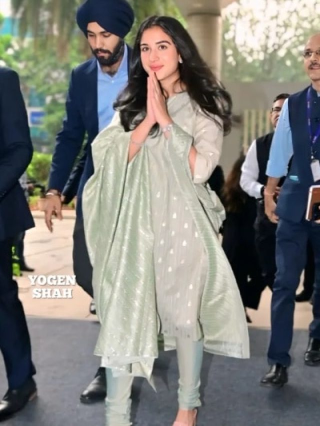 हाथ जोड़कर पैप्स से मिलीं राधिका मर्चेंट, ग्रीन सूट में छाईं अंबानी परिवार की छोटी बहू