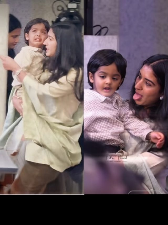 रोते कृष्णा को जीभ निकाल चुप कराती दिखीं मामी राधिका, ईशा के बेटे के साथ मस्ती, VIDEO