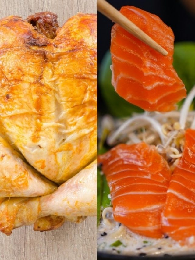 चिकन या मछली किसमें होता है ज्यादा प्रोटीन, किसे खाना है ज्यादा हेल्दी?