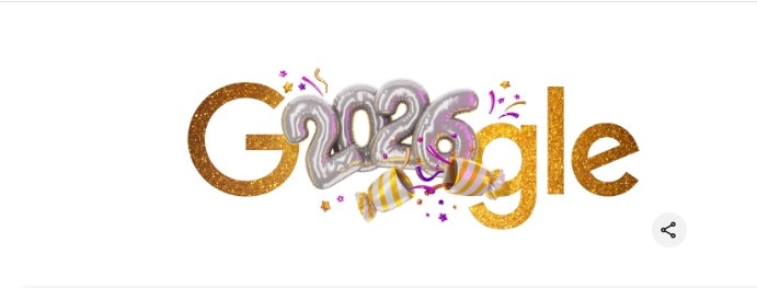 नए साल का स्वागत कर रहा Google, Doodle में दिखी गोल्ड-सिल्वर की झलक