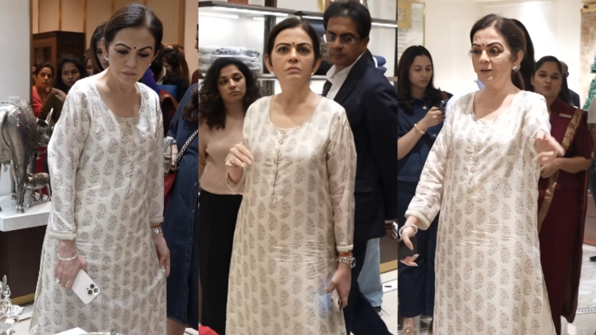 सिंपल सूट..नो-मेकअप अंदाज में दिखीं नीता अंबानी, डायमंड ईयररिंग्स पहन लुक को बनाया शाही