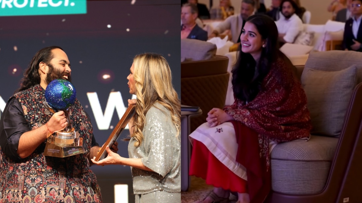अनंत अंबानी को मिला Global अवॉर्ड, पति को निहारती दिखीं राधिका, पहना था सिंपल सूट