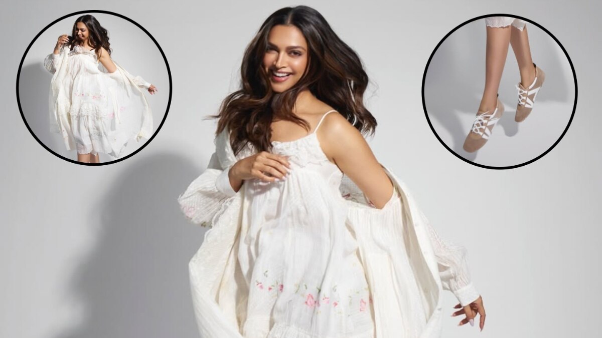 सफेद ड्रेस पहन 'खुशी से कूदीं' दीपिका! महंगे स्नीकर्स ने लूटी लाइमलाइट