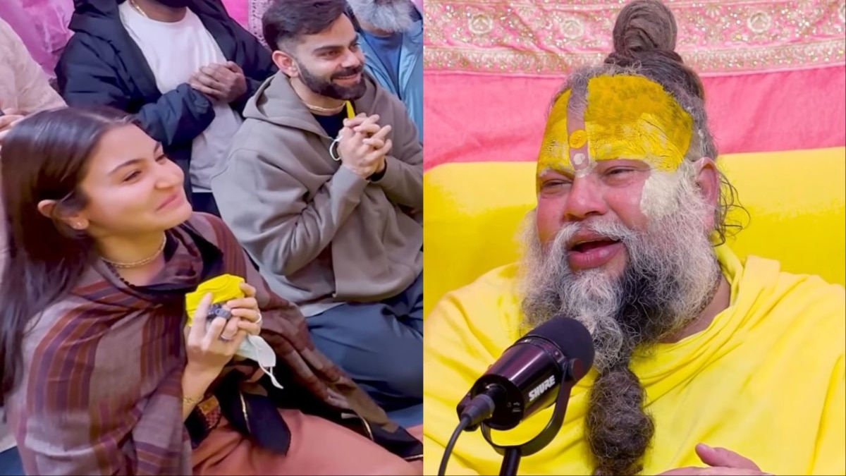 गले में तुलसी माला, माथे पर चंदन... विराट-अनुष्का की सादगी ने जीता फैंस का दिल