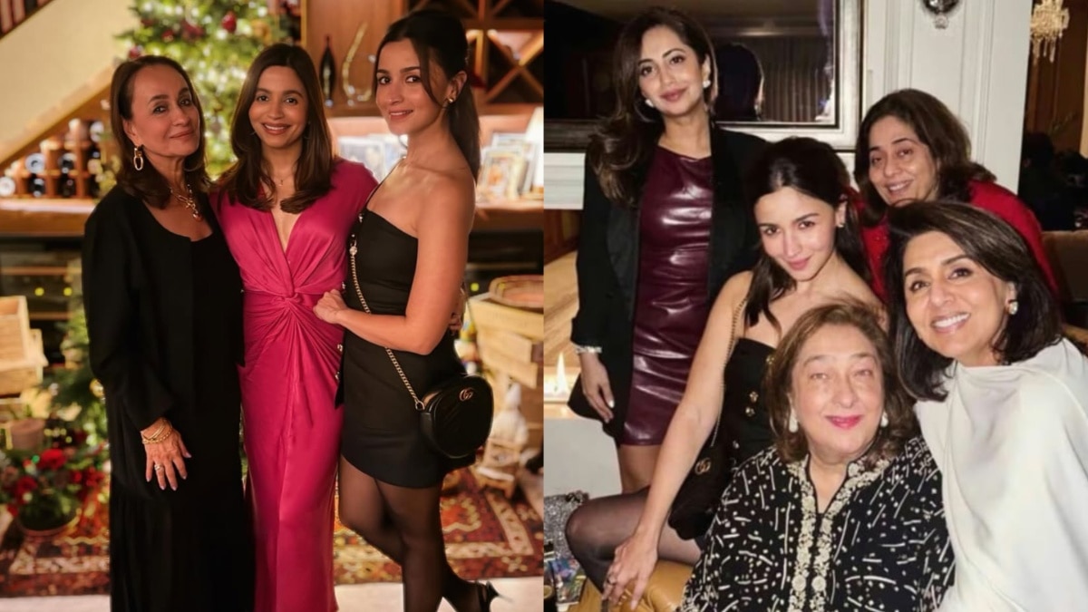 स्ट्रैपलेस टॉप-स्कर्ट में छाईं आलिया , Christmas पार्टी में इतने सस्ते आउटफिट में दिखीं ग्लैमरस