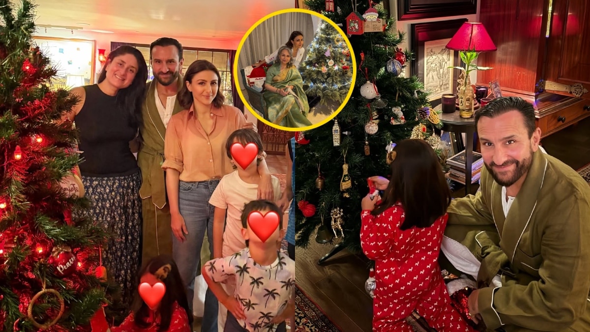 'घर के कपड़ों' में करीना ने पति-ननद संग की क्रिसमस पार्टी, सैंडो-लोवर में दिखा नो-मेकअप लुक