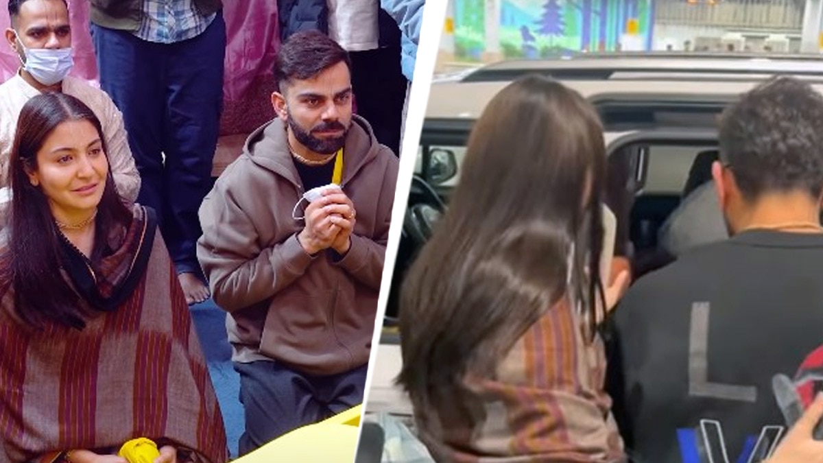विराट को देख उमड़ी भीड़, पति को अनुष्का शर्मा ने किया प्रोटेक्ट, फैंस बोले- बेस्ट वाइफ