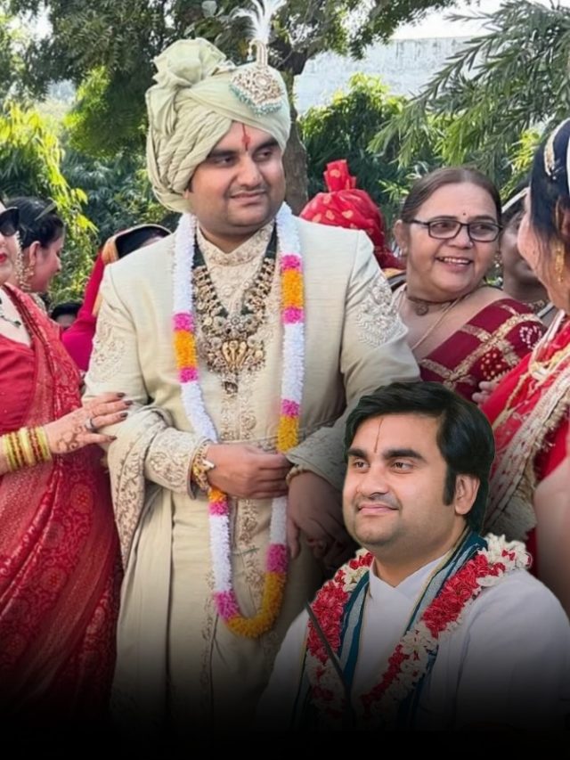 कथावाचक इंद्रेश उपाध्याय बने 'दूल्हा', घुड़चढ़ी में छाया राजसी अंदाज, PHOTOS