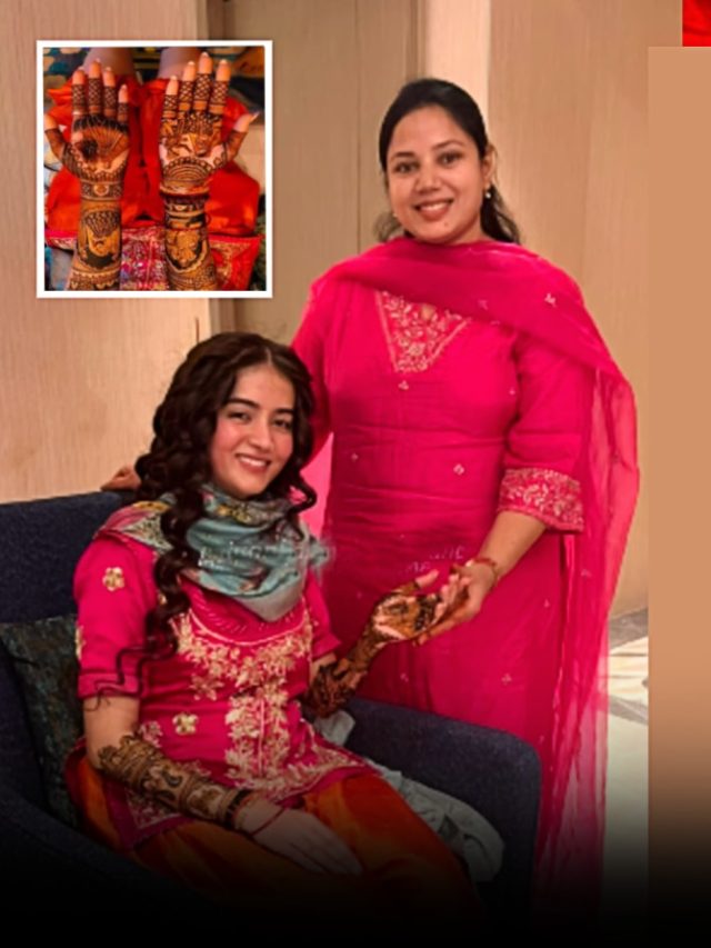 कथावाचक की दुल्हन की मेहंदी में दिखी 'प्रेम कहानी'... आर्टिस्ट ने शेयर कीं PHOTOS