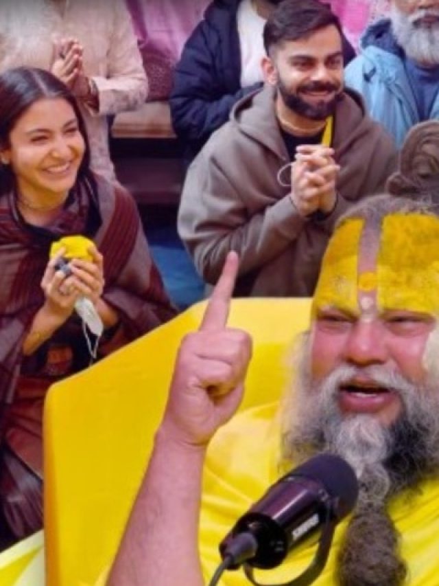 गले में तुलसी माला, माथे पर चंदन... विराट-अनुष्का की सादगी ने जीता फैंस का दिल