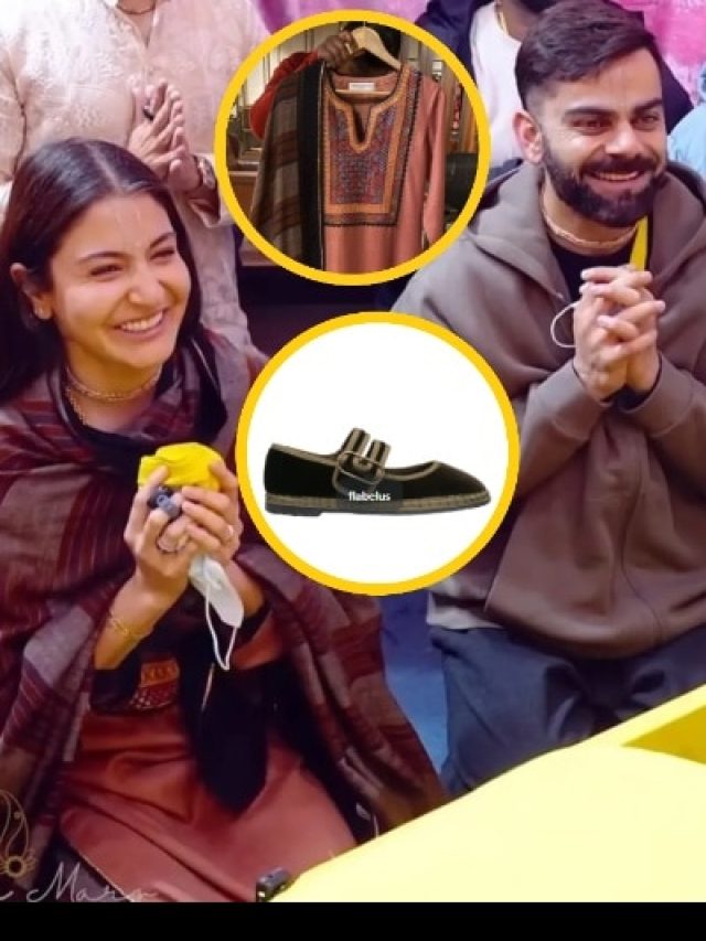 नो मेकअप लुक..सिंपल सूट पहन आध्यात्मिक रंग में रंगी अनुष्का, बेली शूज की कीमत उड़ा देगी होश