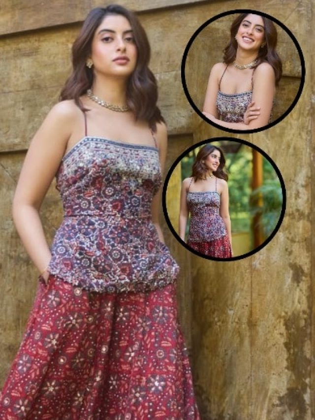 महंगा शरारा सेट पहन इतराई बच्चन परिवार की लाडली, स्लीवलेस कुर्ती ने दिया ग्लैमरस टच..Photos