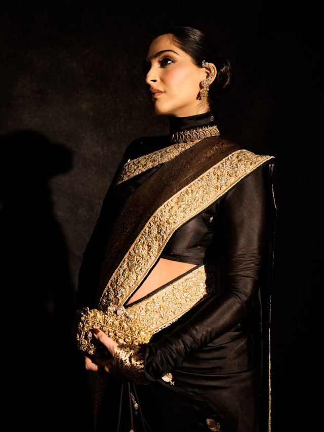 40 की उम्र में दूसरी बार मां बनेंगी सोनम कपूर, बेबी बंप थामकर दिए पोज, साड़ी में छाईं