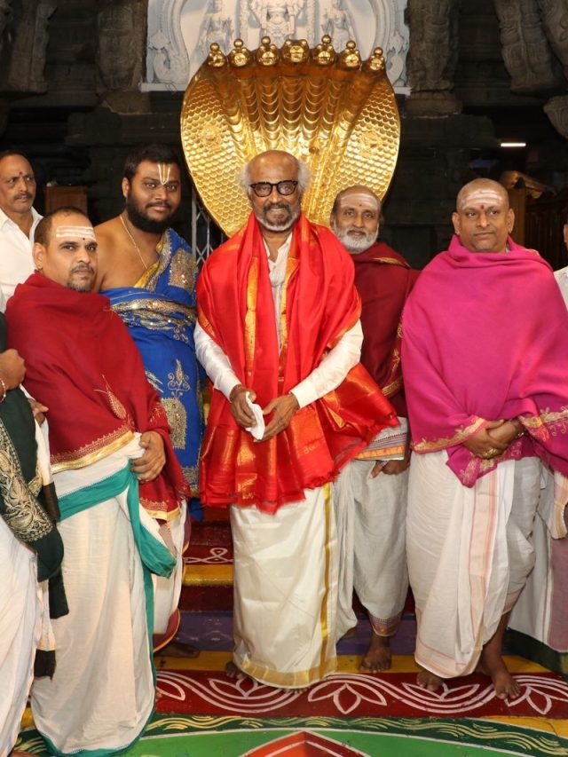 परिवार संग तिरुपति पहुंचे सुपरस्टार रजनीकांत, चढ़ाई 72 किलो चीनी-गुड़