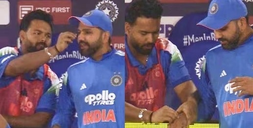 ऋषभ पंत के सामने रोहित शर्मा ने मांगी विश और फूंक भी मारी, VIDEO