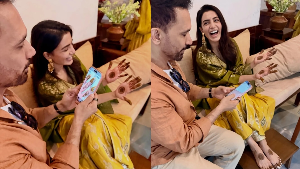 समांथा के हाथों पर लगी पिया के नाम की मेहंदी, निहारते दिखे राज, फैन्स बोले- क्यूट जोड़ी
