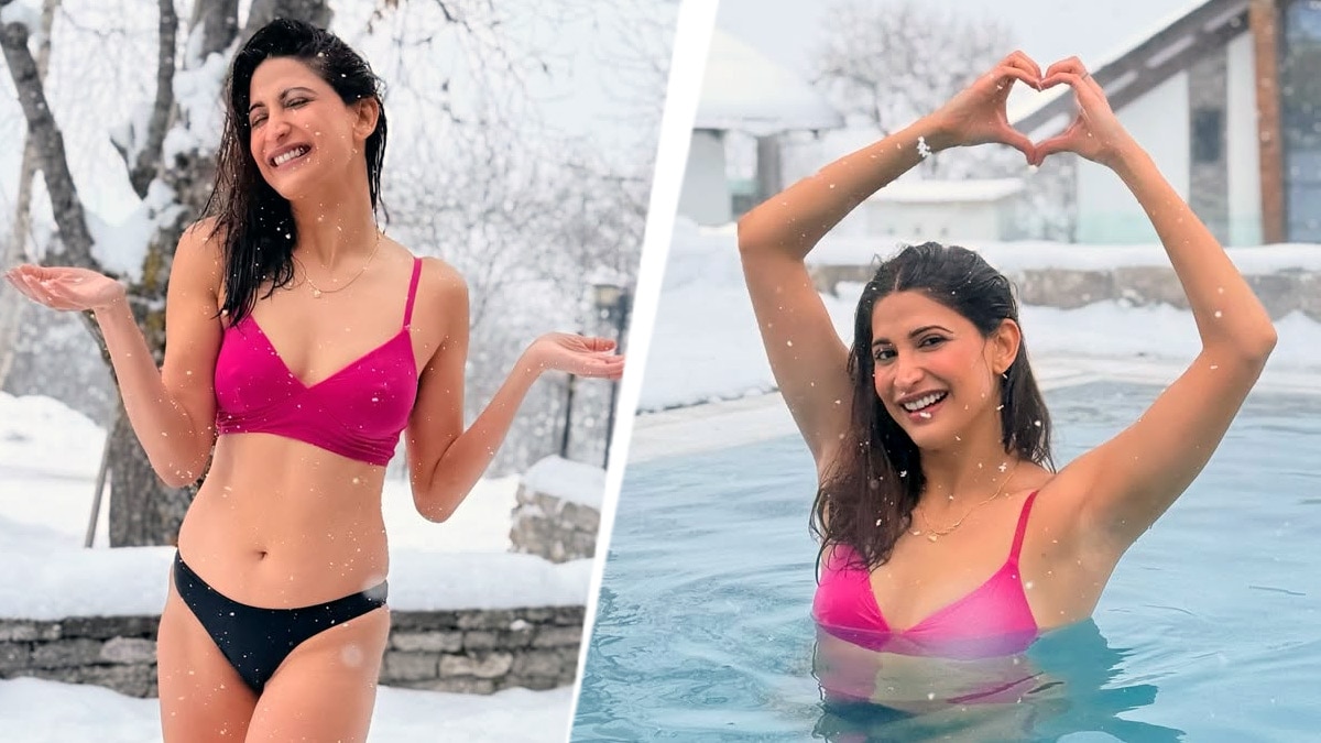 जमा देने वाली ठंड में एक्ट्रेस ने पहनी ब‍िकिनी, पूल में नहाया, उड़ाए फैंस के होश