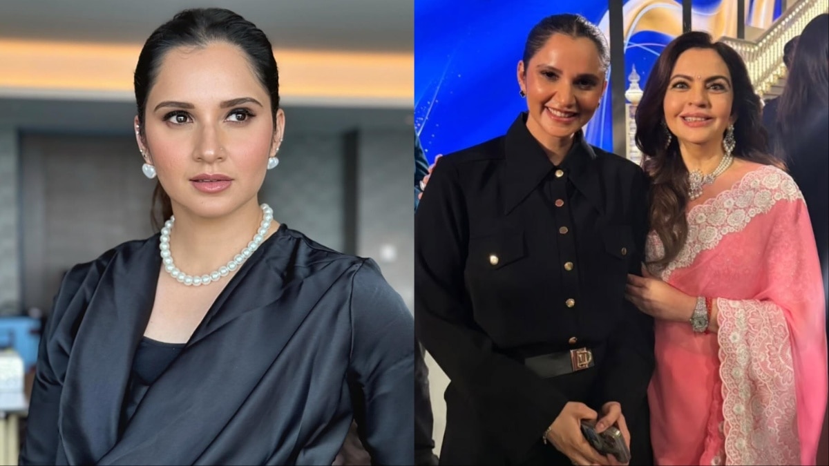 एंटीलिया में नीता अंबानी संग सानिया मिर्जा ने दिए पोज, छाया ऑल ब्लैक लुक, PHOTOS