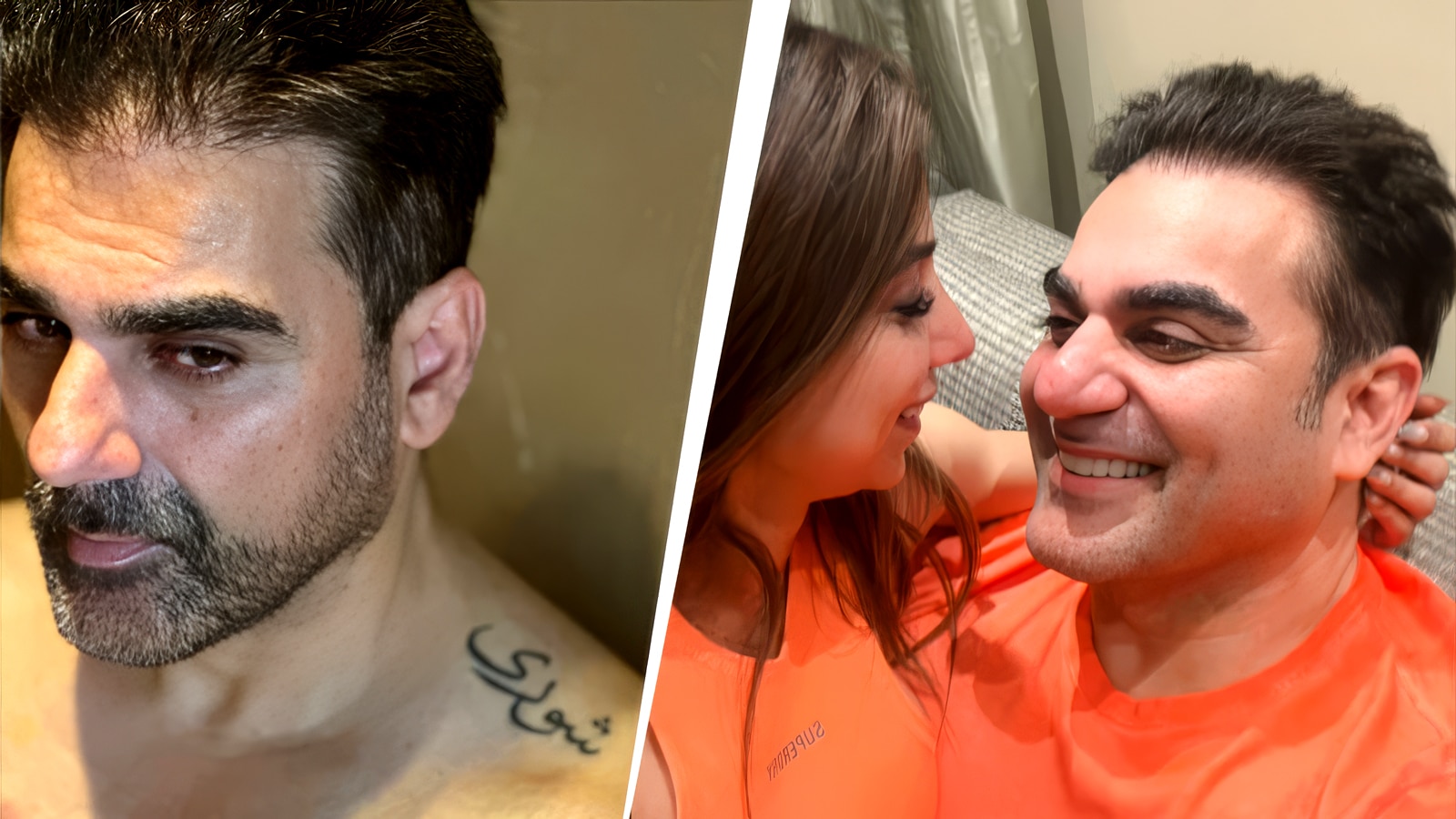 पत्नी की बांहों में रोमांटिक हुए अरबाज खान, कंधे पर लिखवाया शूरा, बेटी की दिखाई झलक