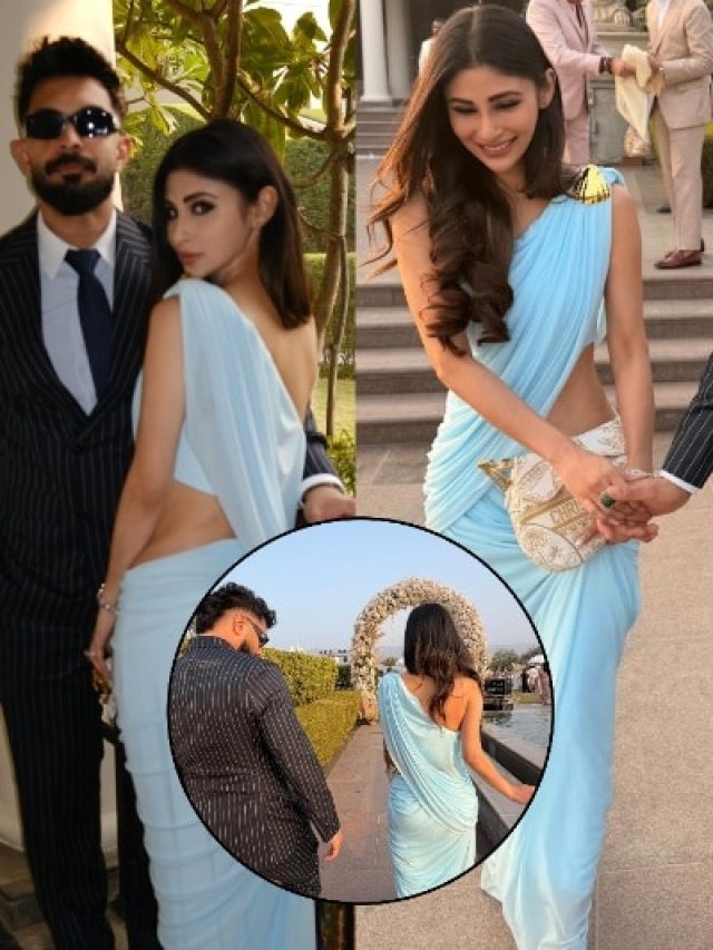 दोस्त की शादी में मौनी रॉय का दिखा हॉट लुक, पति सूरज भी नहीं हटा पाएं नजर; PHOTOS