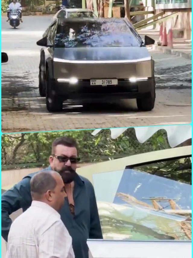 संजू का स्वैग! मुंबई की सड़कों पर संजय दत्त ने दौड़ाई Cybertruck, वीडियो