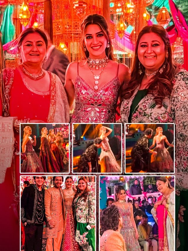 बहन के संगीत में 'परम सुंदरी' बनीं कृति सेनन, 2 लाख का लहंगा पहन उड़ाया गर्दा..PHOTOS