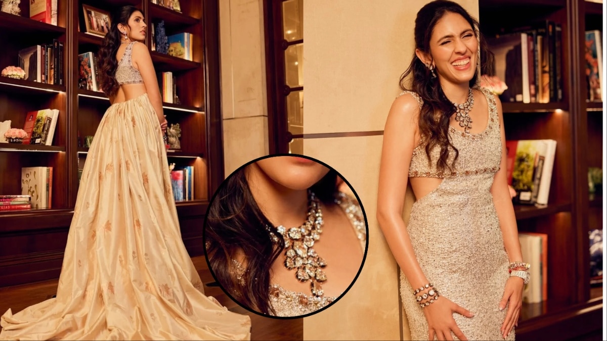 मॉडर्न गाउन में 'अंबानी बहू' श्लोका ने ढाया कहर, गले में चमका हीरों का हार; PHOTOS