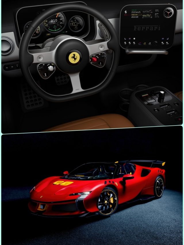 iPhone जैसा केबिन... हेलिकॉप्टर जैसी स्टार्टिंग! देखें Ferrari की पहली EV