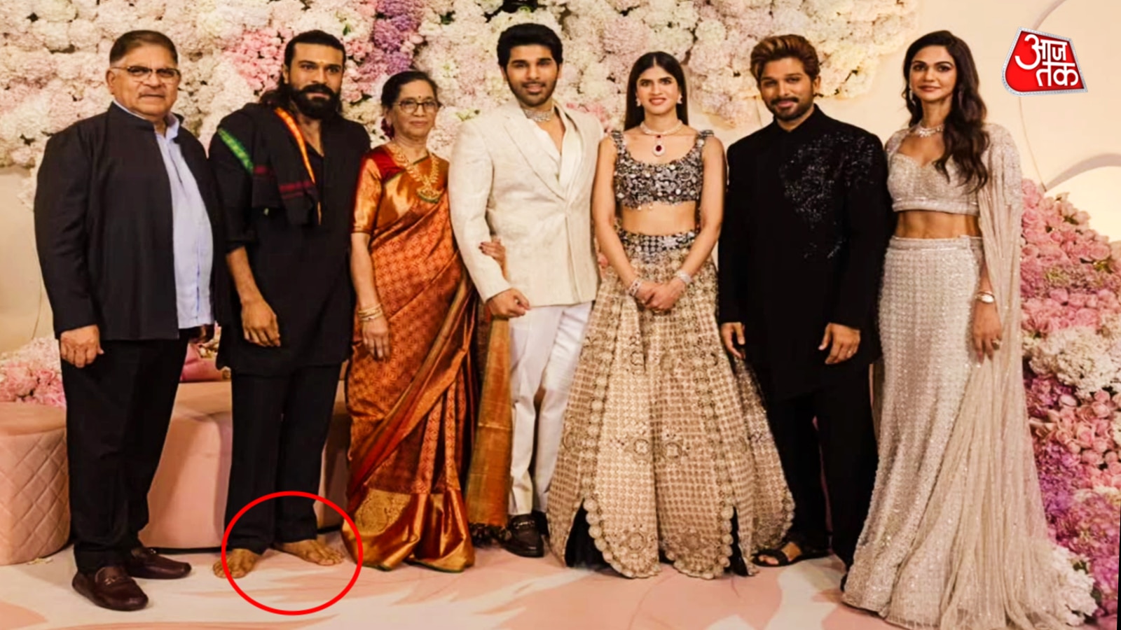 राम चरण नंगे पैर, 'पुष्पा' का ब्लैक लुक, अल्लू अर्जुन के भाई की पार्टी में पहुंचे ये स्टार्स