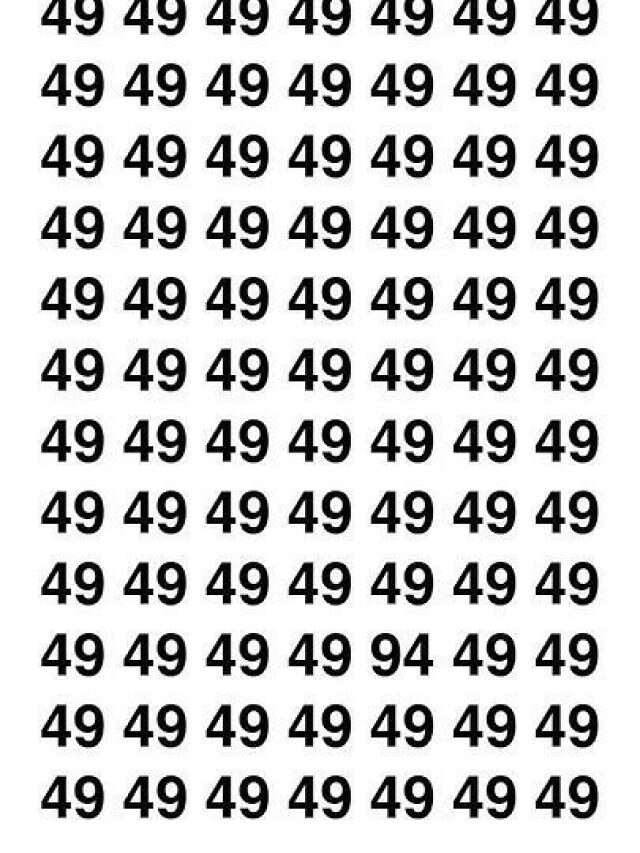 49 के बीच छिपे 94 को खोज पाएंगे आप, 10 सेकंड का चैलेंज
