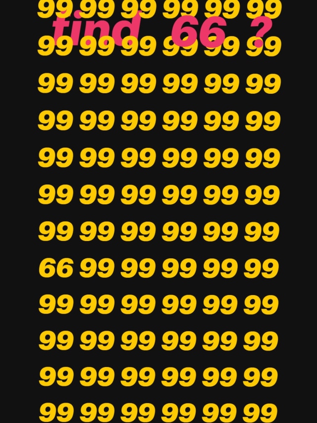 99 के बीच छिपे 66 को खोज पाएंगे आप, 10 सेकंड का चैलेंज